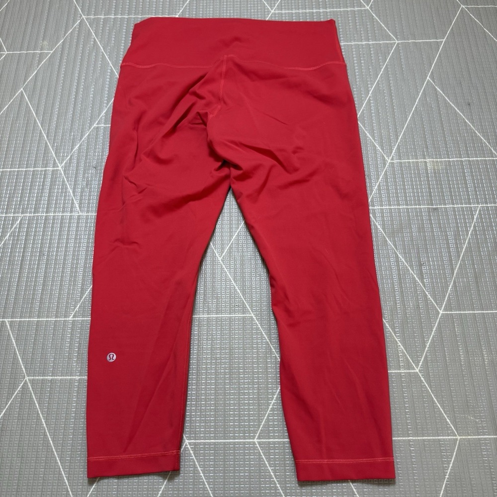 Lululemon Wunder Train High-Rise Crop 23" Coral Red 14 LW6CAMS - Picture 2 of 9